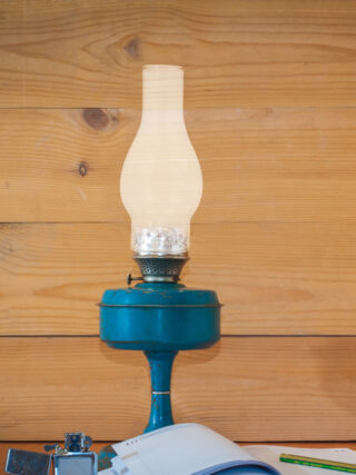 Abat jour en verre transparent pour lampe à huile