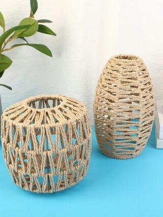 Abat jour en rotin tressé naturel