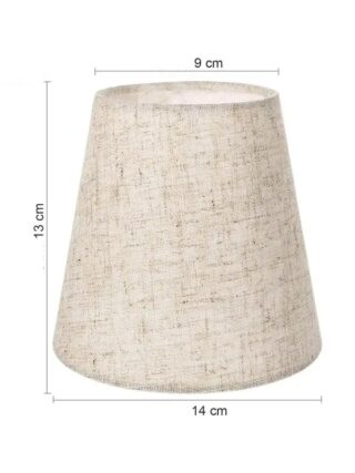 Abat jour beige en lin pour table de chevet