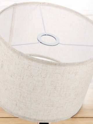 Abat jour cylindre en lin naturel