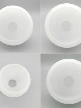 Abat jour en verre blanc laiteux