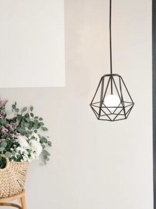 Abat jour industriel en fer noir