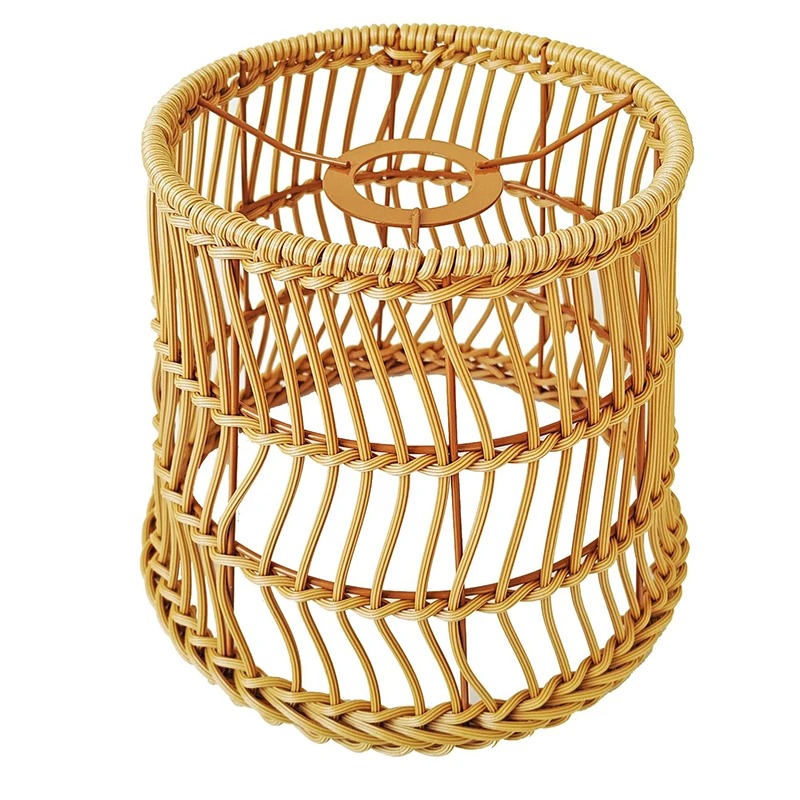 Suspension Luminaire Rétro Dimmable Lustre Papier Corde Rotin Boho Tissé à La Main Abat-Jour E27 Lampe Suspension Avec Câble 4.5m En Interrupteur Pour Chambre Restaurant Couloir, 18cm (Sans Ampoule