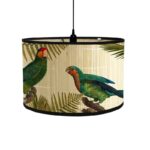 Abat jour en bambou motifs animaux