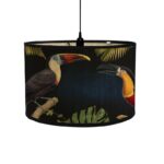 Abat jour en bambou motifs animaux