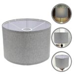 Abat jour lin cylindrique gris