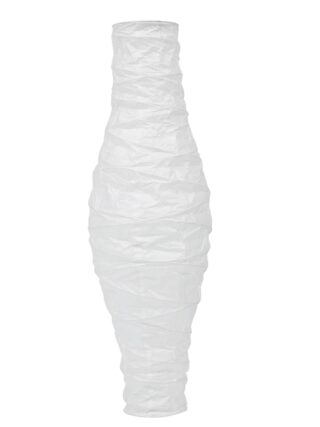 Abat jour allongé blanc en papier