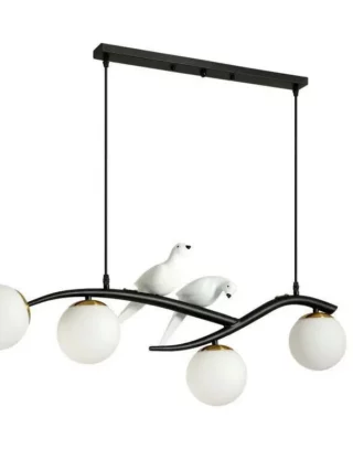 Plafonnier suspendu moderne avec oiseaux