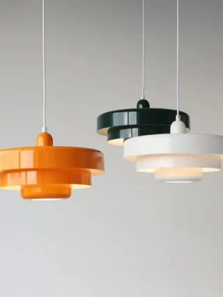 Plafonnier rond rétro années 70