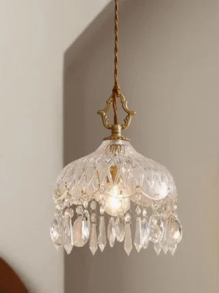 Plafonnier baroque en cristal de 2 tailles