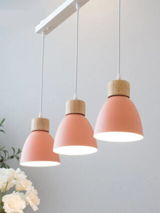 Plafonnier trio coloré métal