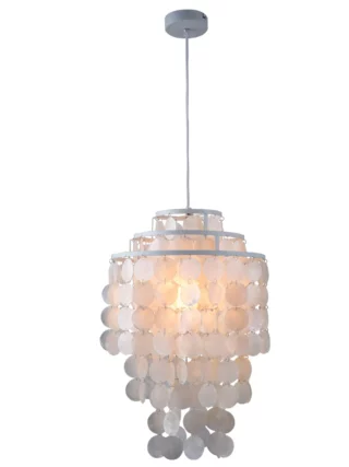 Plafonnier en métal avec coquillages