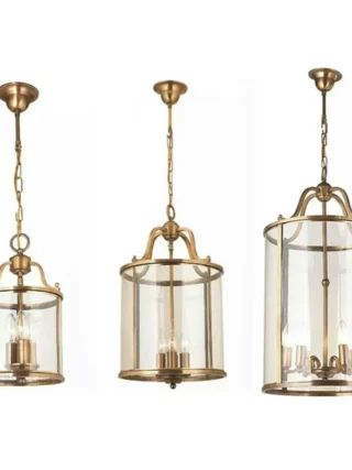Plafonnier lanterne en cuivre vintage