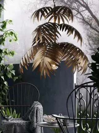 Plafonnier feuilles industrielles grand format