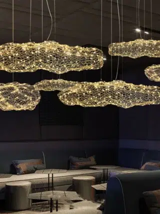 Plafonnier nuage en maille de fer