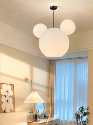 Plafonnier tête de nounours pour chambre enfant élégante